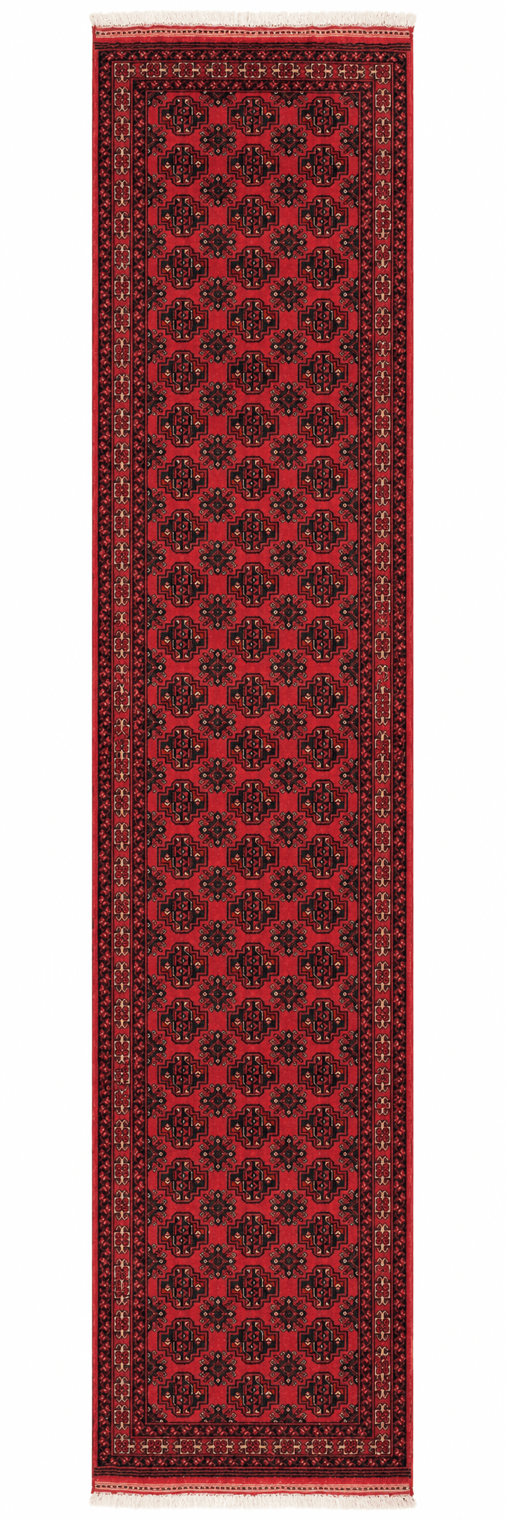 Turkman Runner — full view of the handwoven red Turkmen runner